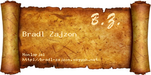 Bradl Zajzon névjegykártya